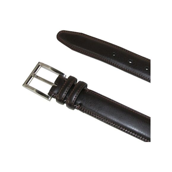 Aquarius Men's Big & Tall Leather Padded Belt with Satin Buckle - Picture 5 of 6